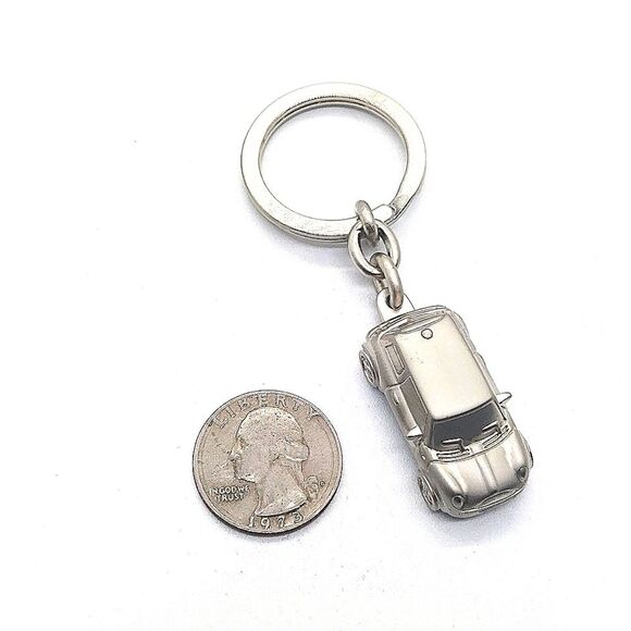 Authentic Mini Cooper Keychain Fob OEM in Nickel-Rare-New without box - Picture 5 of 5